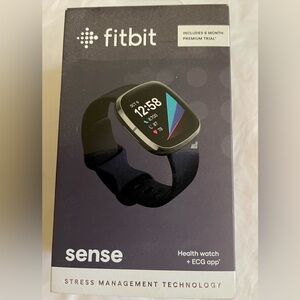 NIB! Fitbit Sense Smartwatch - Black Stress Management ECG